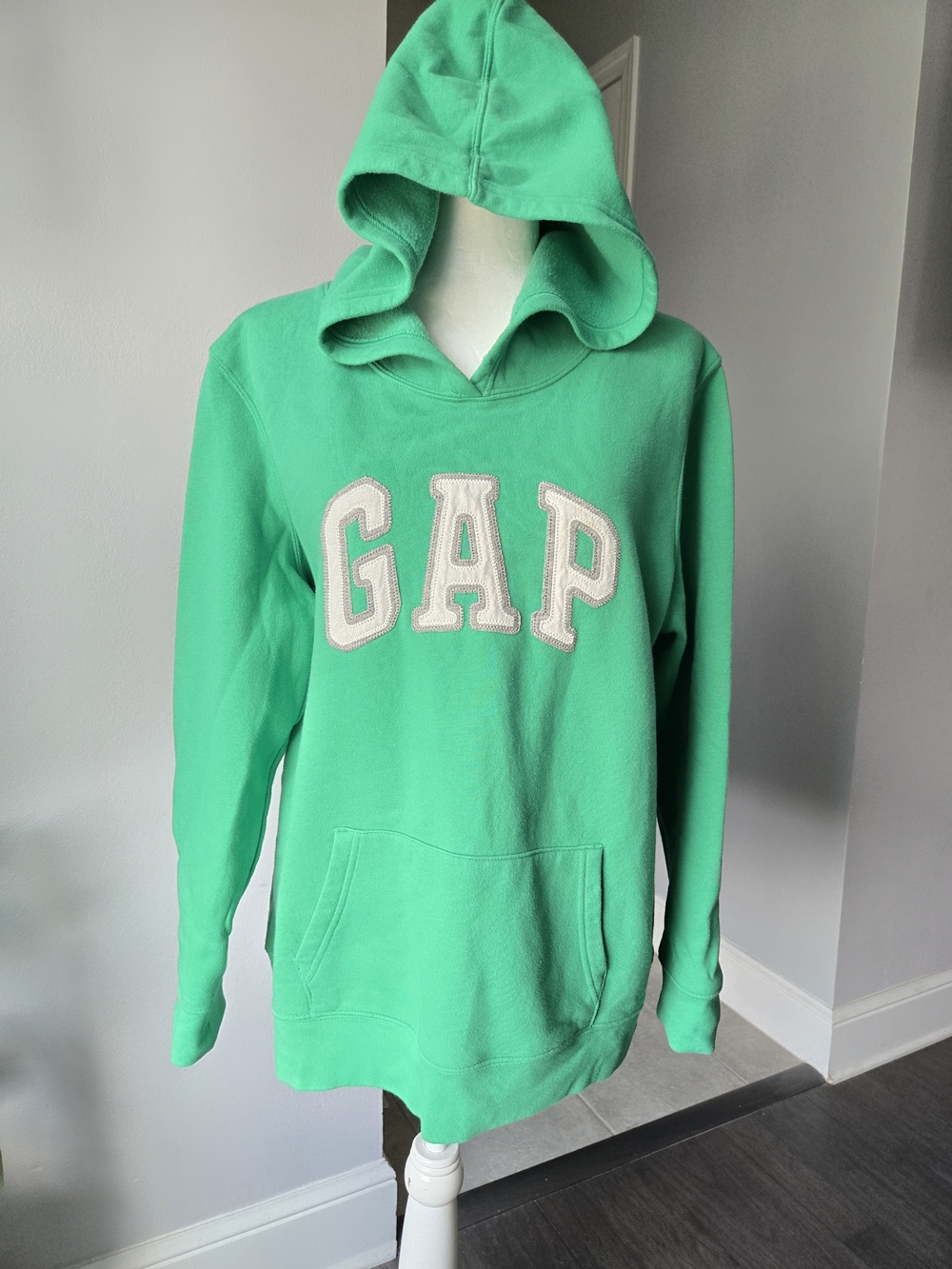 GAP "VintageSoft" Fleece Pullover Hoodie – Kelly Green – Men’s/Unisex Size XL